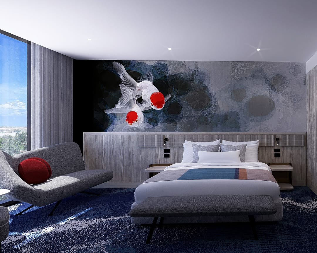 Modern Novotel room with premium facilities access