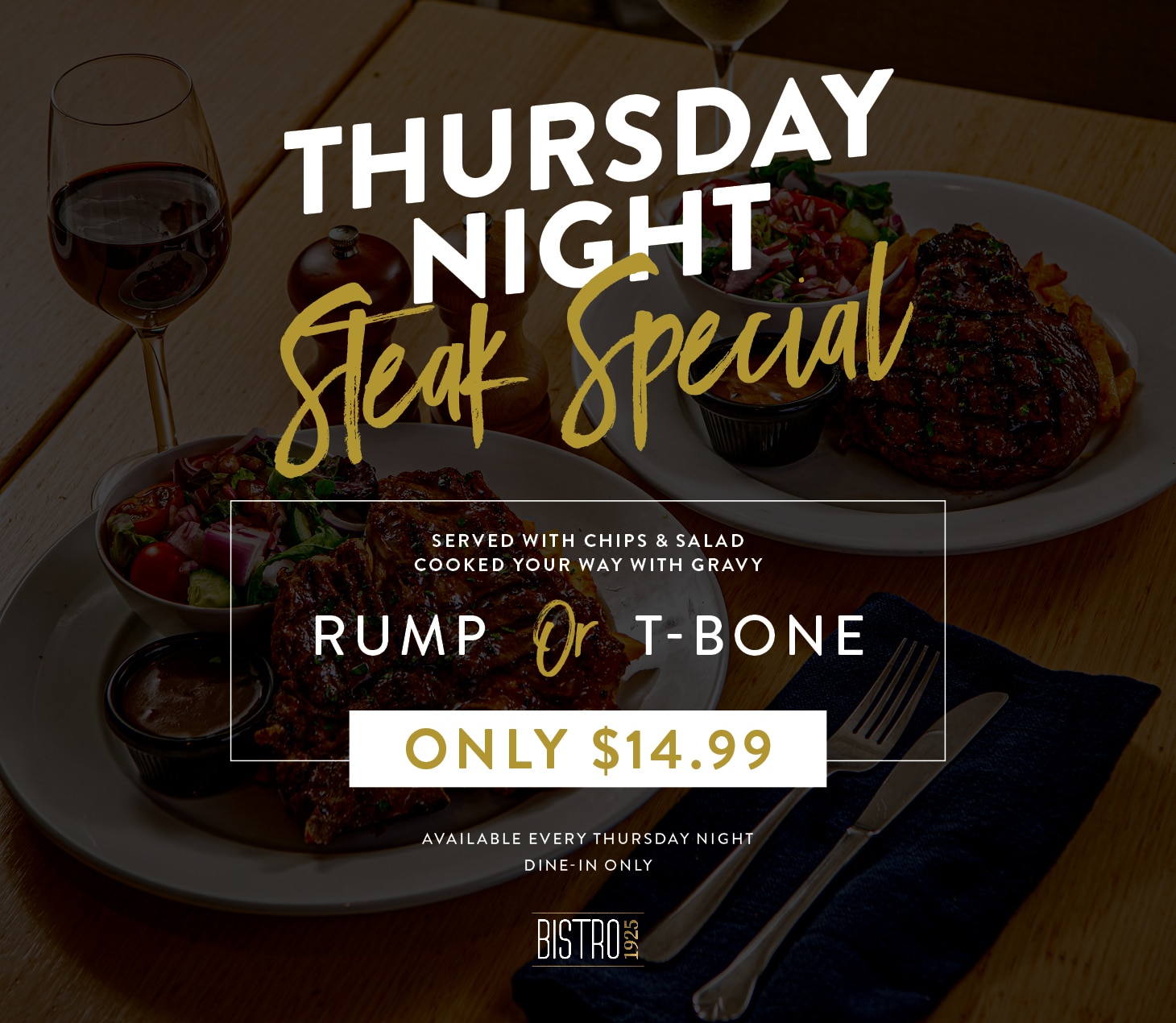 Thursday Night Steak Special