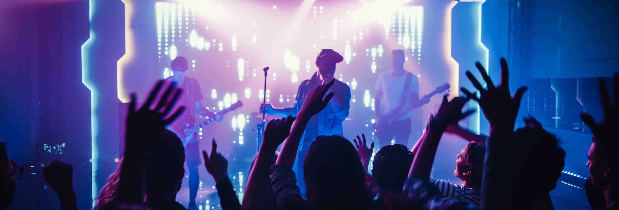 Live music crowd