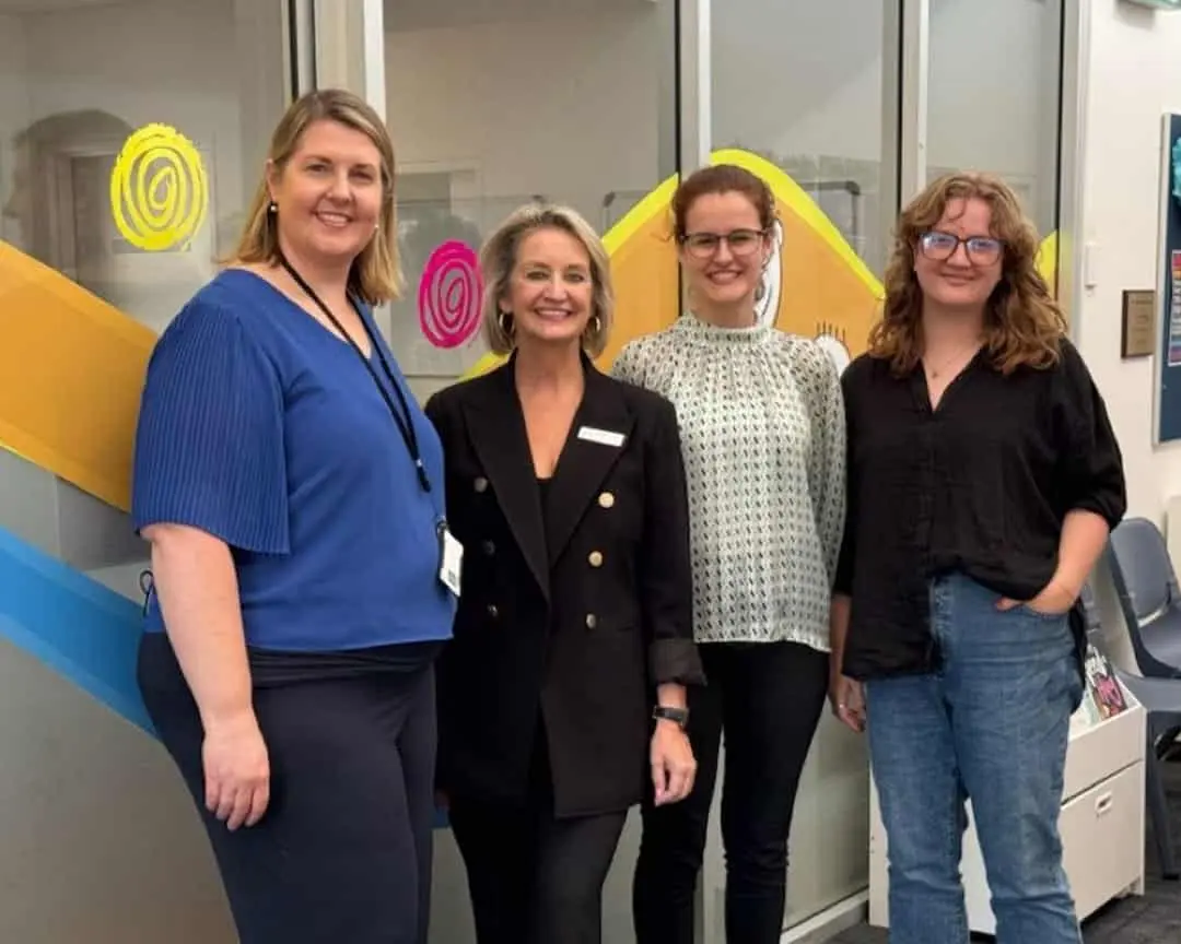 Cabravale representatives with Shepherd Centre staff at Casula, celebrating decades of support for children with hearing loss