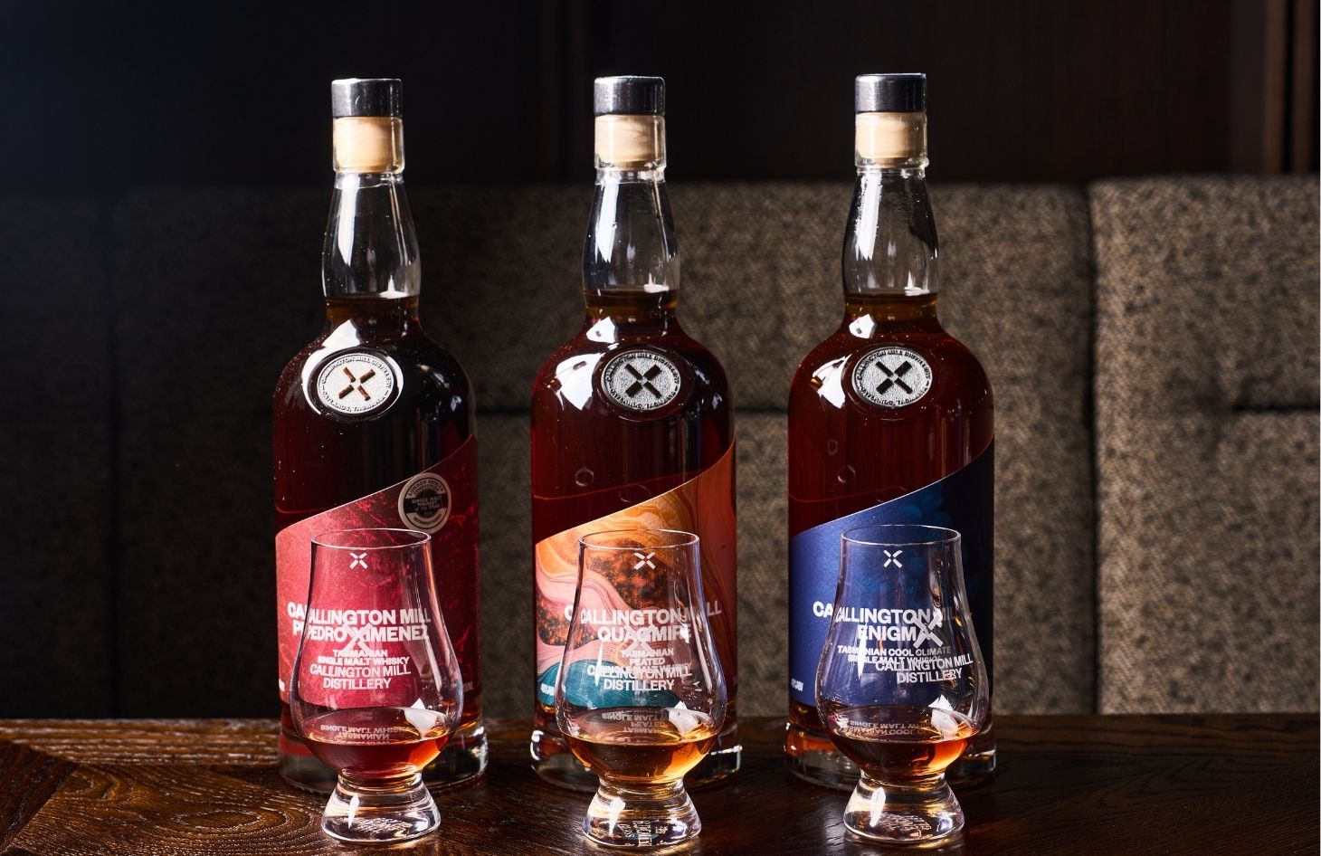 whisky flight of tasmania to add on to magma dining experience