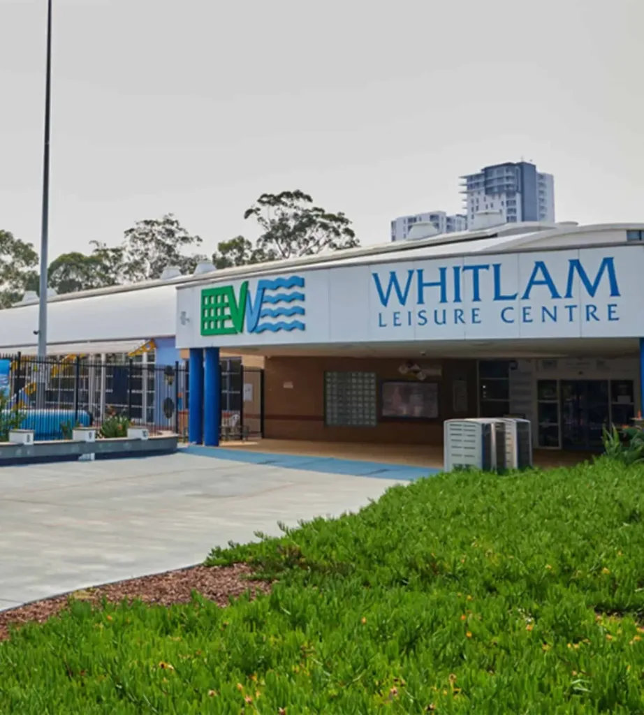 Entrance to Whitlam Leisure Centre, a pool and fitness centre near Novotel Sydney Cabramatta