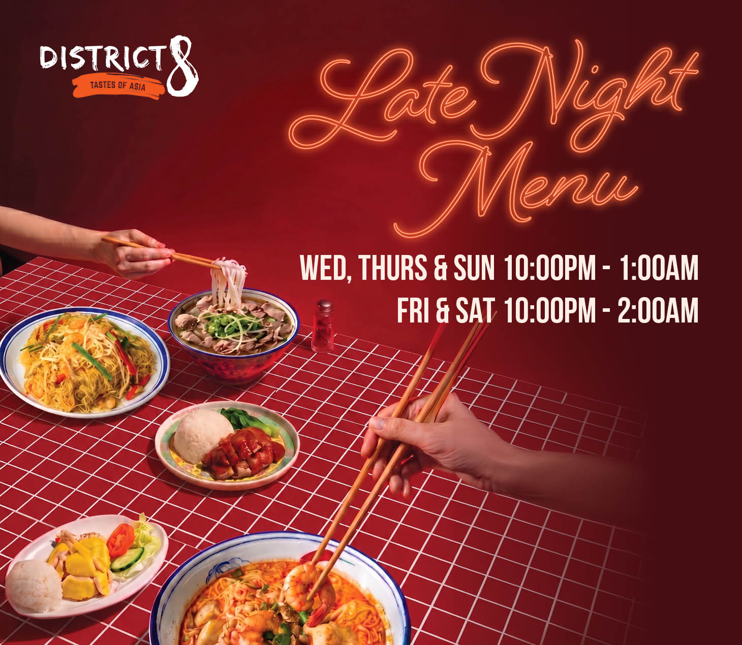 Asian Late Night Menu September 2026