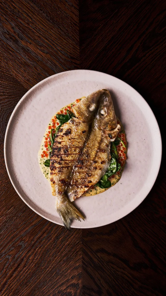 One of our Easter Specials. Whiting cooked in the charcoal pit, warrigal greens and a smoked beurre blanc to finish.

#magma #danykaram #cabravale