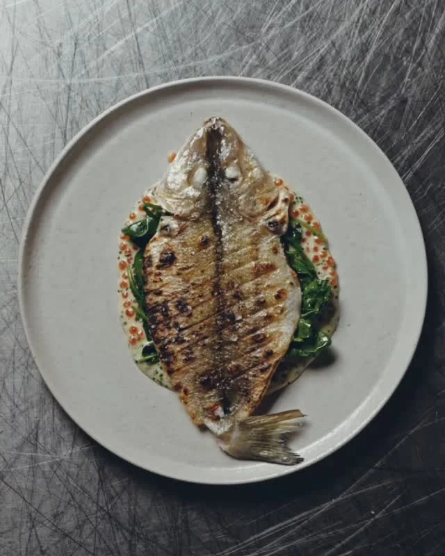 Whiting on the table this Easter long weekend.

Fresh off the grill, finished with smoked beurre blanc and warrigal greens. Book now.

#magma #danykaram #cabravale